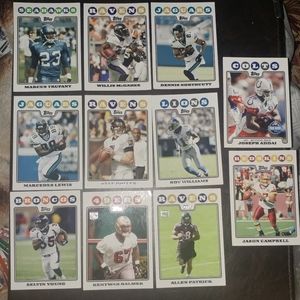 2008 Topps NFL 11 card lot